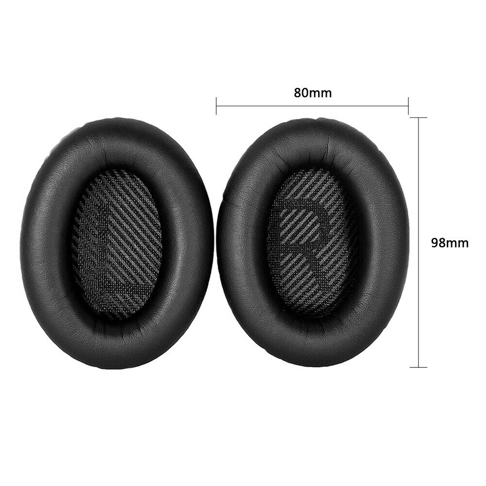 1 Pair Leather Foam Headphone Replacement Ear Pads for Bose QC2 QC15 QC25 @