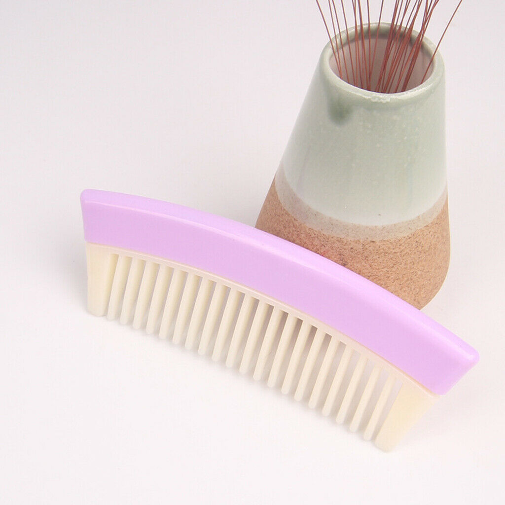 Plastic Portable Wide Tooth Detangling Hair Comb Anti-static for Women Purple