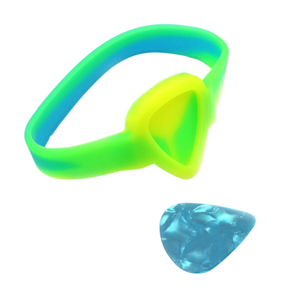 Portable Rubber Picks Bracelet With Guitar Choice For Guitar Parts