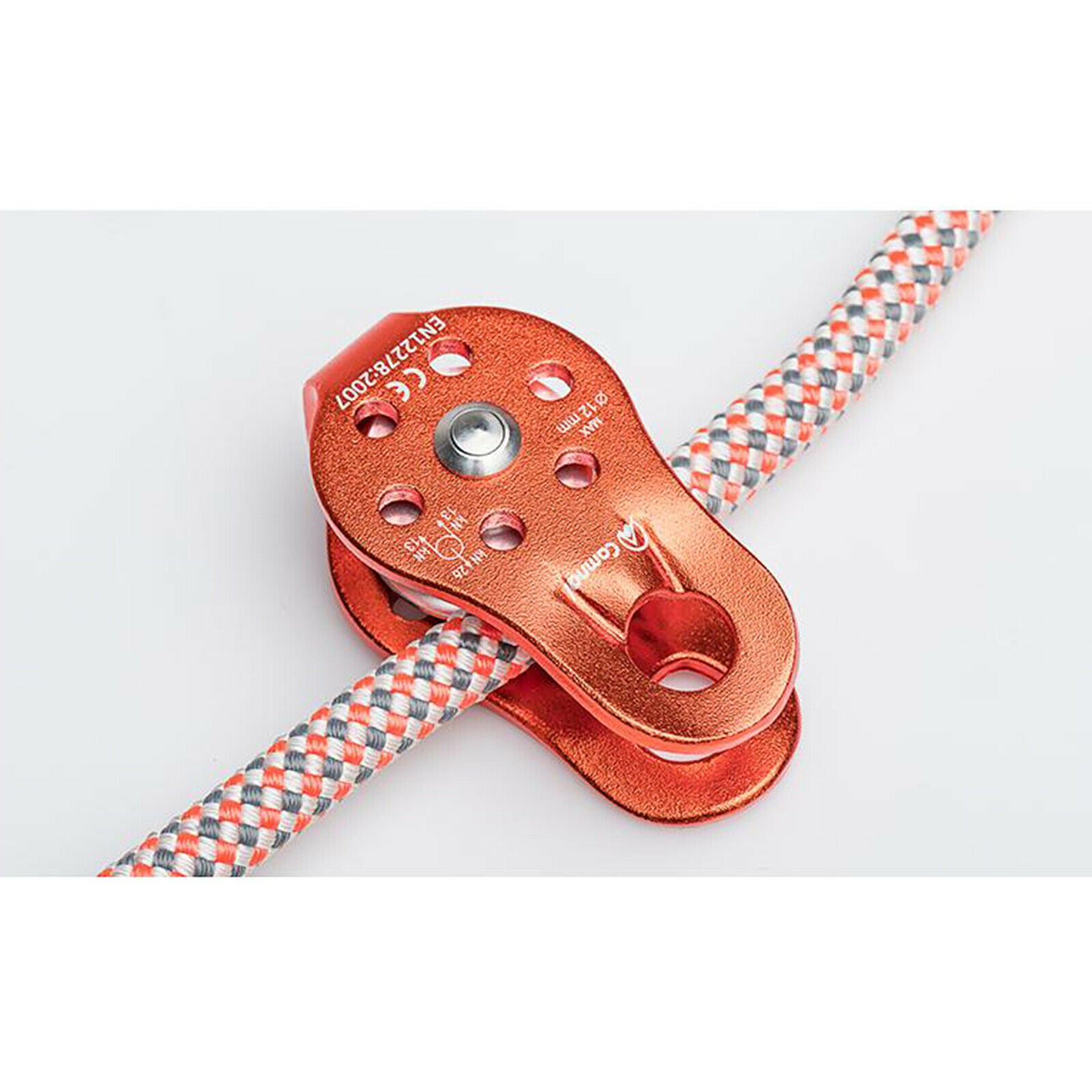 26KN Triple Attachment Pulley / Hitch Climbing Arborist for 12mm Rope Orange