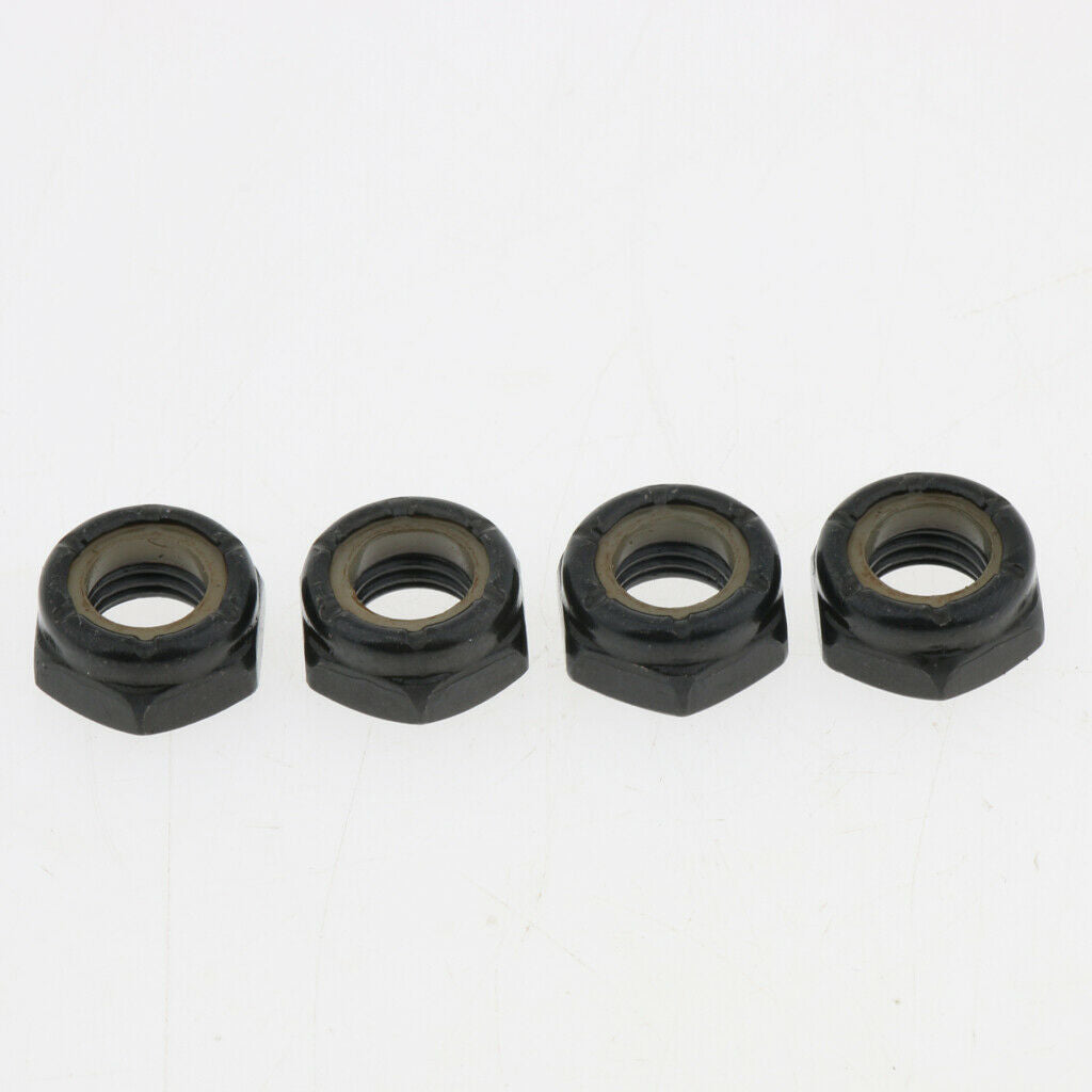 Longboard Truck Nuts Axle Speed Washers Skateboard Bearing Spacer Kit, Black