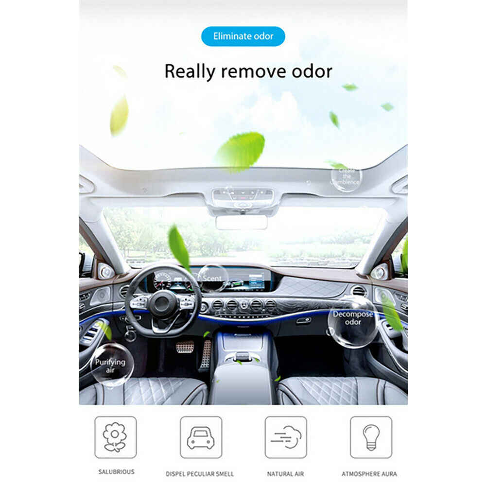Portable Car Air Purifier Ionizer Air Cleaner low Noise Odor Eliminator