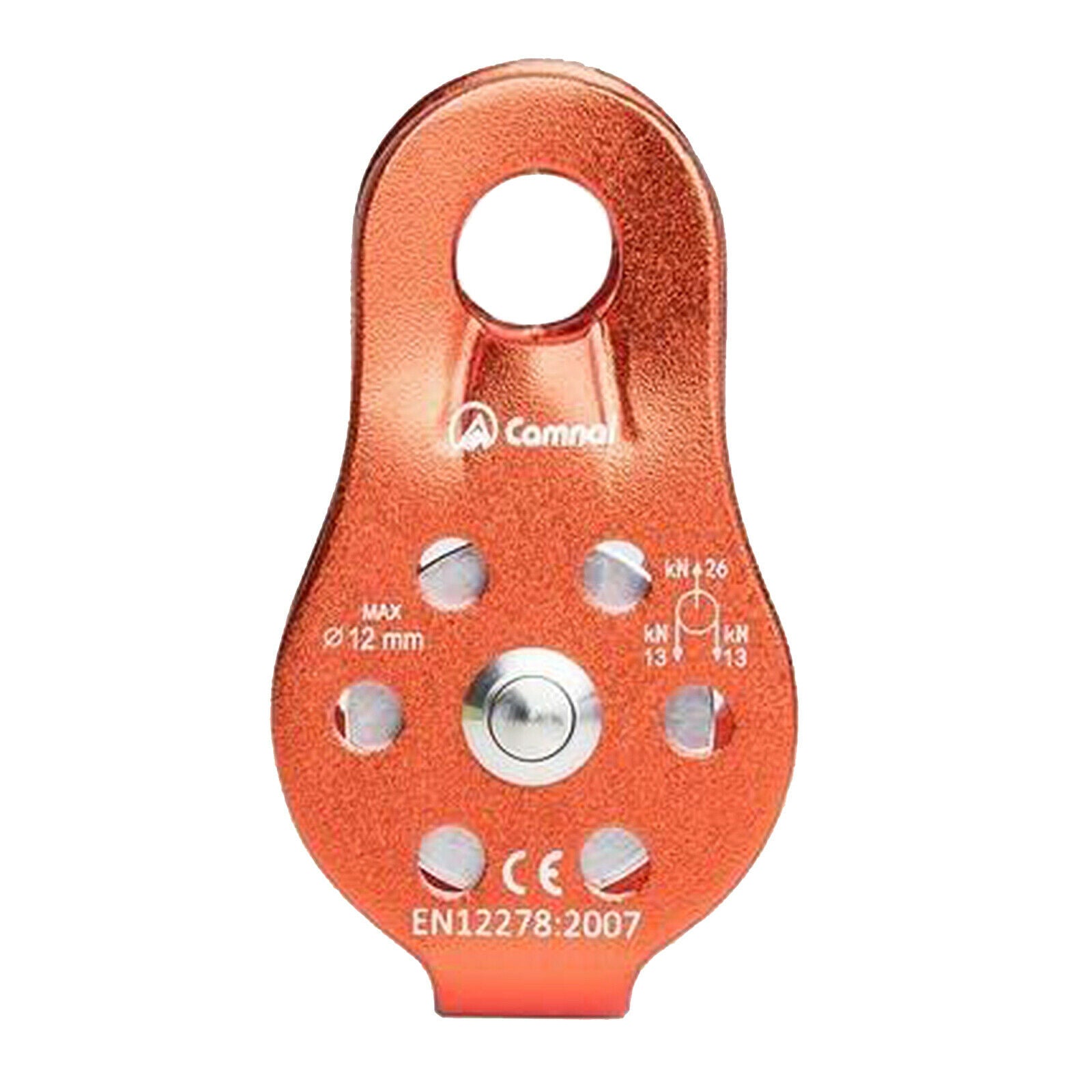 26KN Triple Attachment Pulley / Hitch Climbing Arborist for 12mm Rope Orange