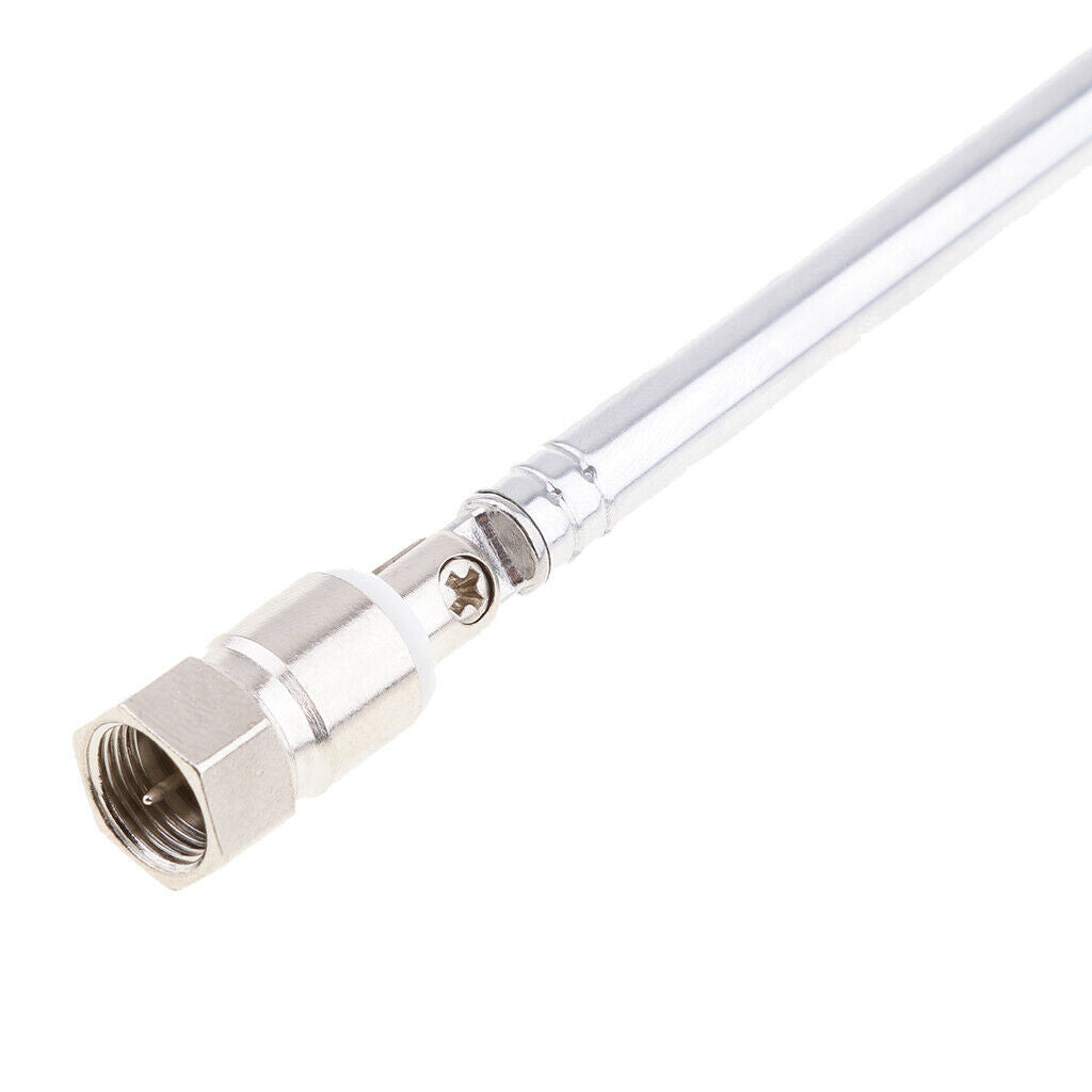 2x Telescopic Antenna 7 Sections Fit for All the F Connector of FM Radio / DAB /