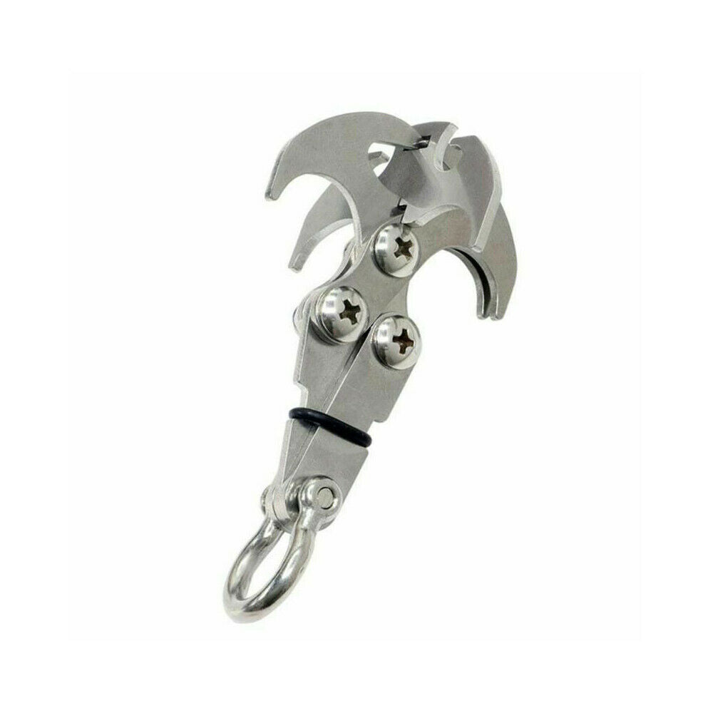 Stainless Steel Gravity Hook Claw Grappling Survival Carabiner Climbing Tools