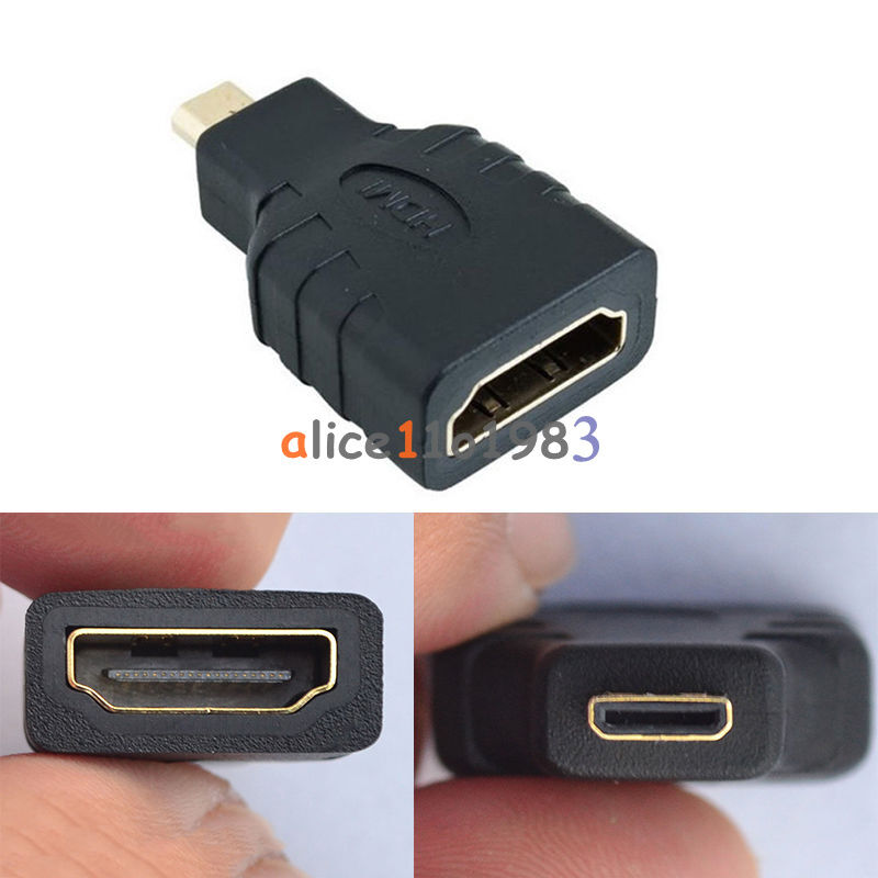 2PCS HDMI Female to Micro Male Converter Adapter Connector For HDTV Camera LCD