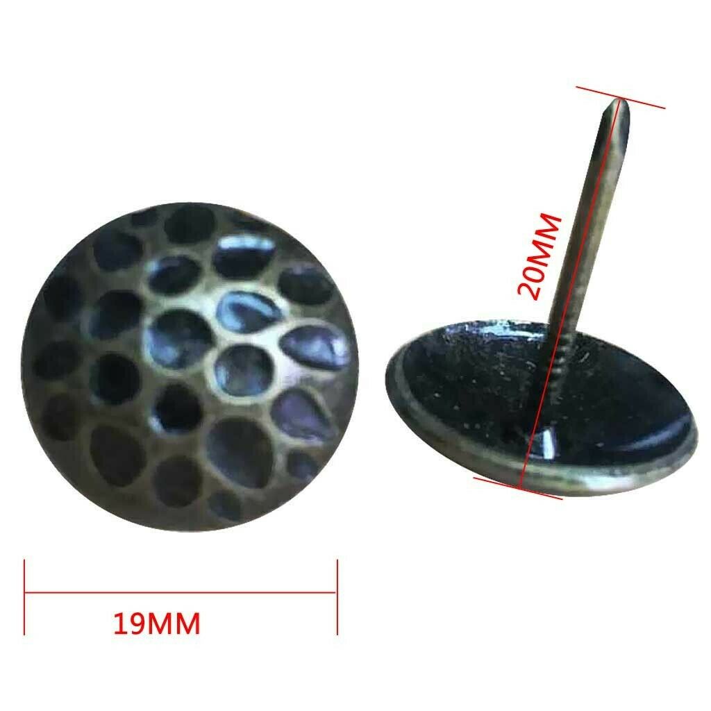 100 X Dots Upholstery Tacks Nails Furniture Decor Bronze Stud Pins 19*20MM
