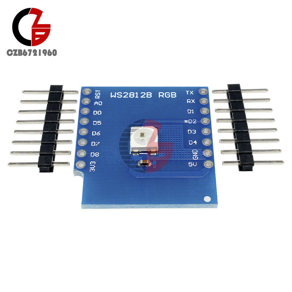 WeMos D1 Mini Shield WS2812B RGB LED Board Kit Pins for Arduino ESP8266 Board