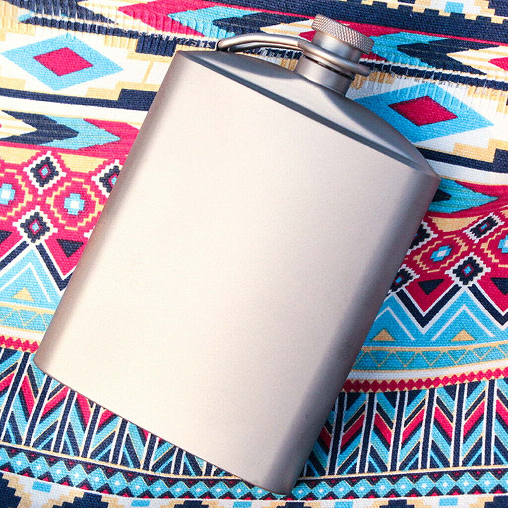 Pocket Titanium Hip Flask Wine Picnic Bottle Barware Whisky Pot Present
