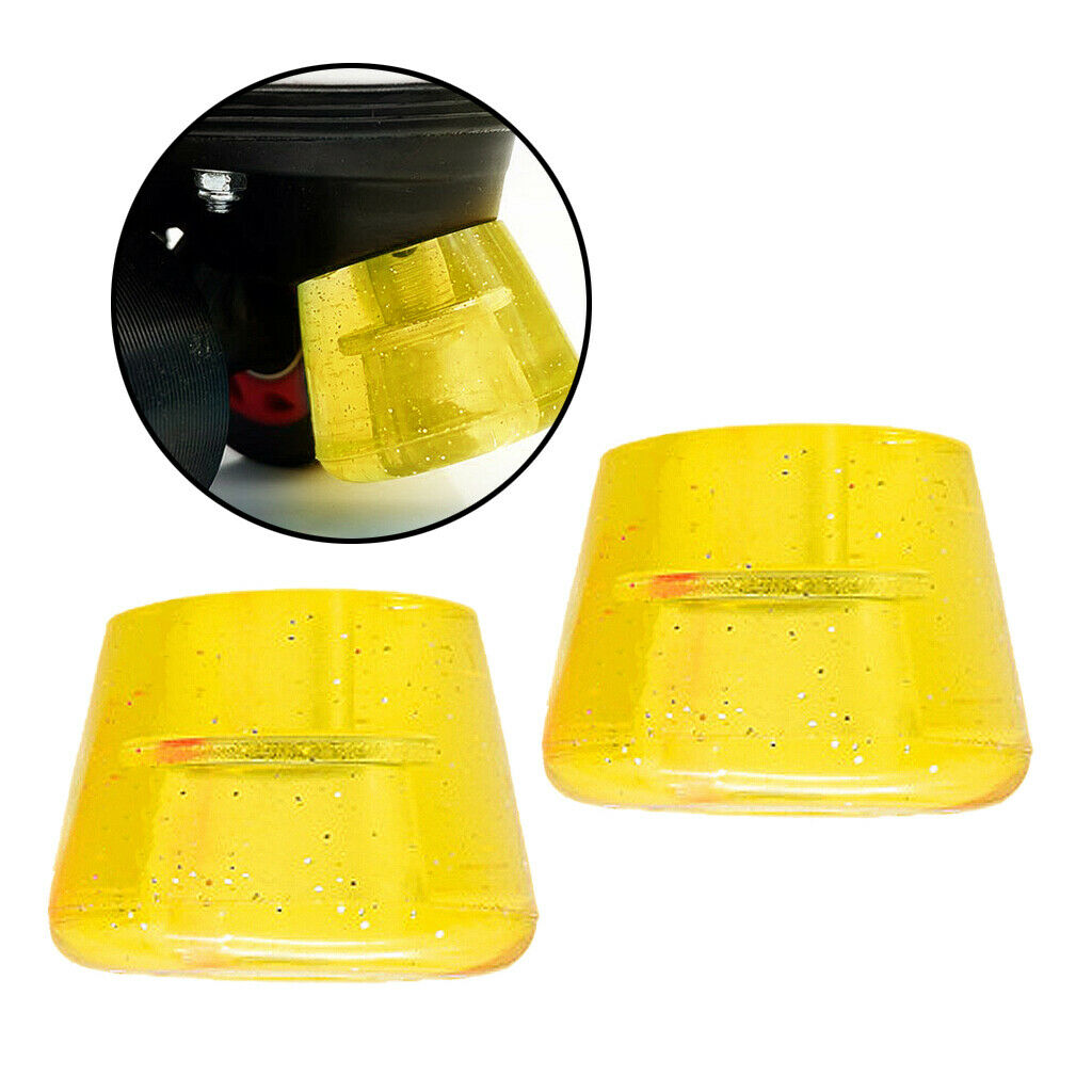 2x Durable Rubber Skates Top Stopper Anti-slip Skate Brake Block Training