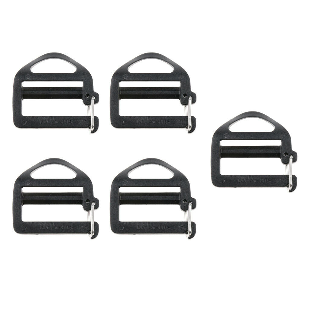 5 lot Camping Backpack Webbing Buckle Hanger Bag Attachment Adjuster Buckle