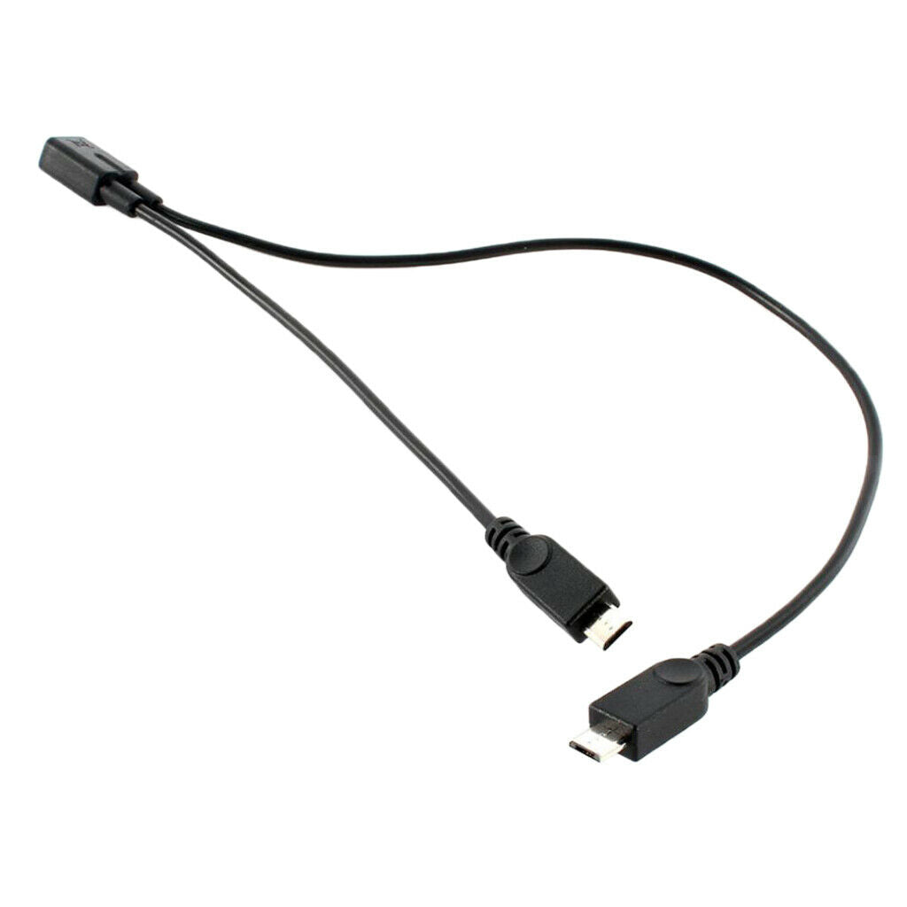Micro USB Data Charge Extension Cable Y Splitter Female to 2 Male Adaptor