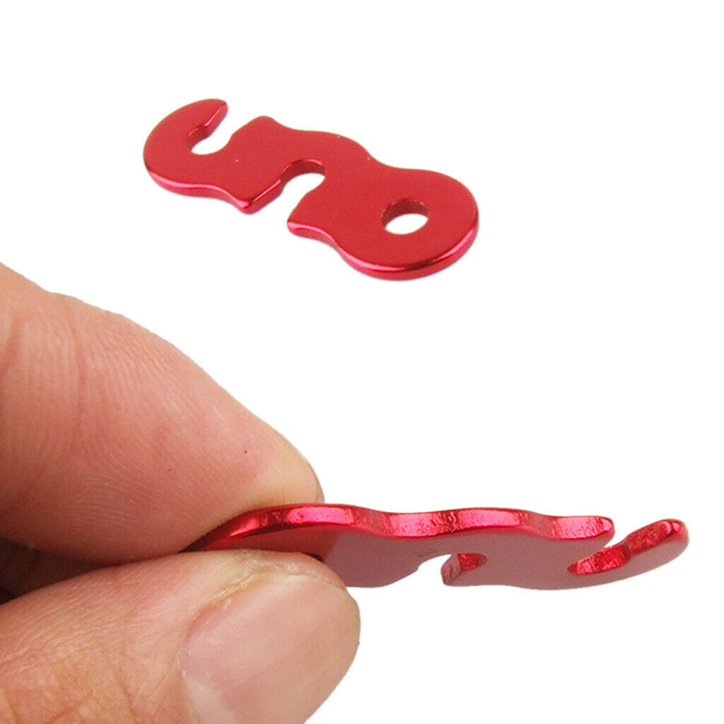20 x Rope Tightener Tent Lock Rope Tightener Carabiner Hook Lightweight Cord RED