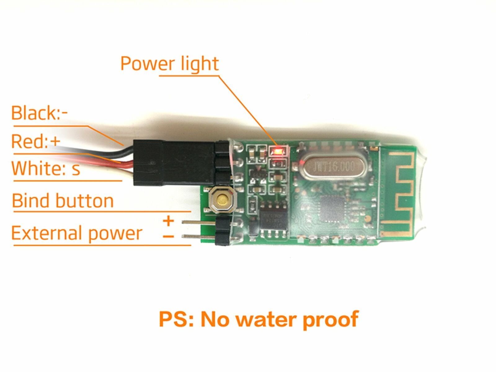 Waterproof Electric Skateboard Remote Control Receiver Wrist Strap W/2 Channels