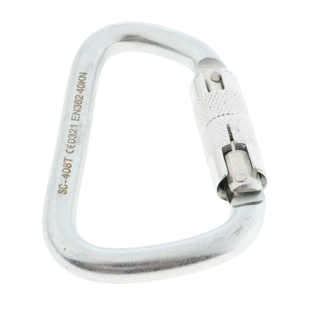 40KN/8800lbs Heavy Duty Auto Locking Rock Climbing Carabiner Mountaineering