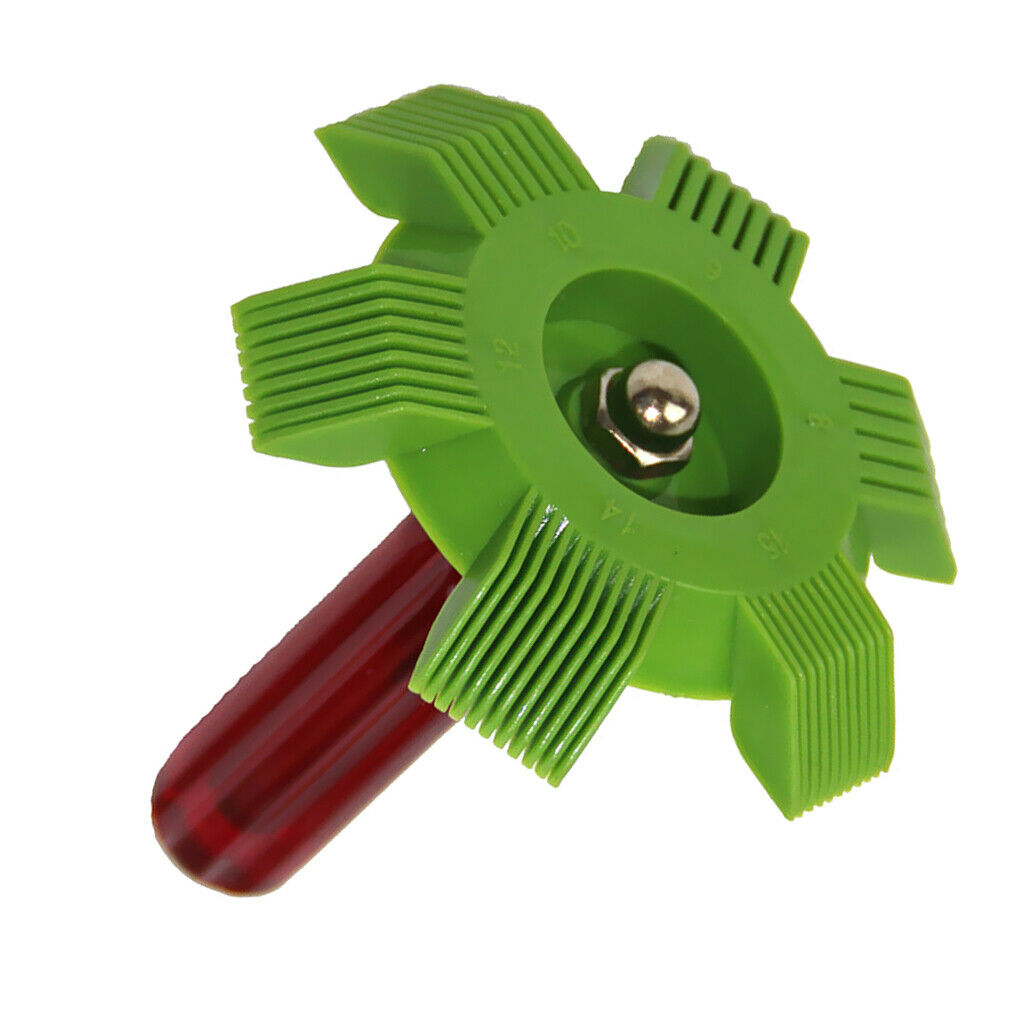 Green Plastic Fin Comb Straightener Cleaning Tool 98mm 6,8,10,12,14,15 Fin