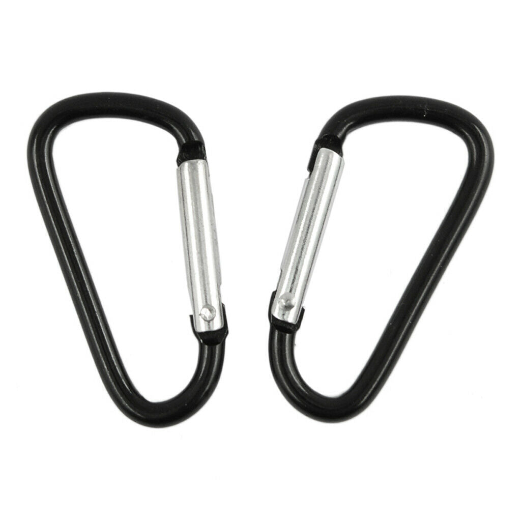 50 Pieces Aluminum Carabiner Spring Clip Climbing Hiking Hook Keychain Rings