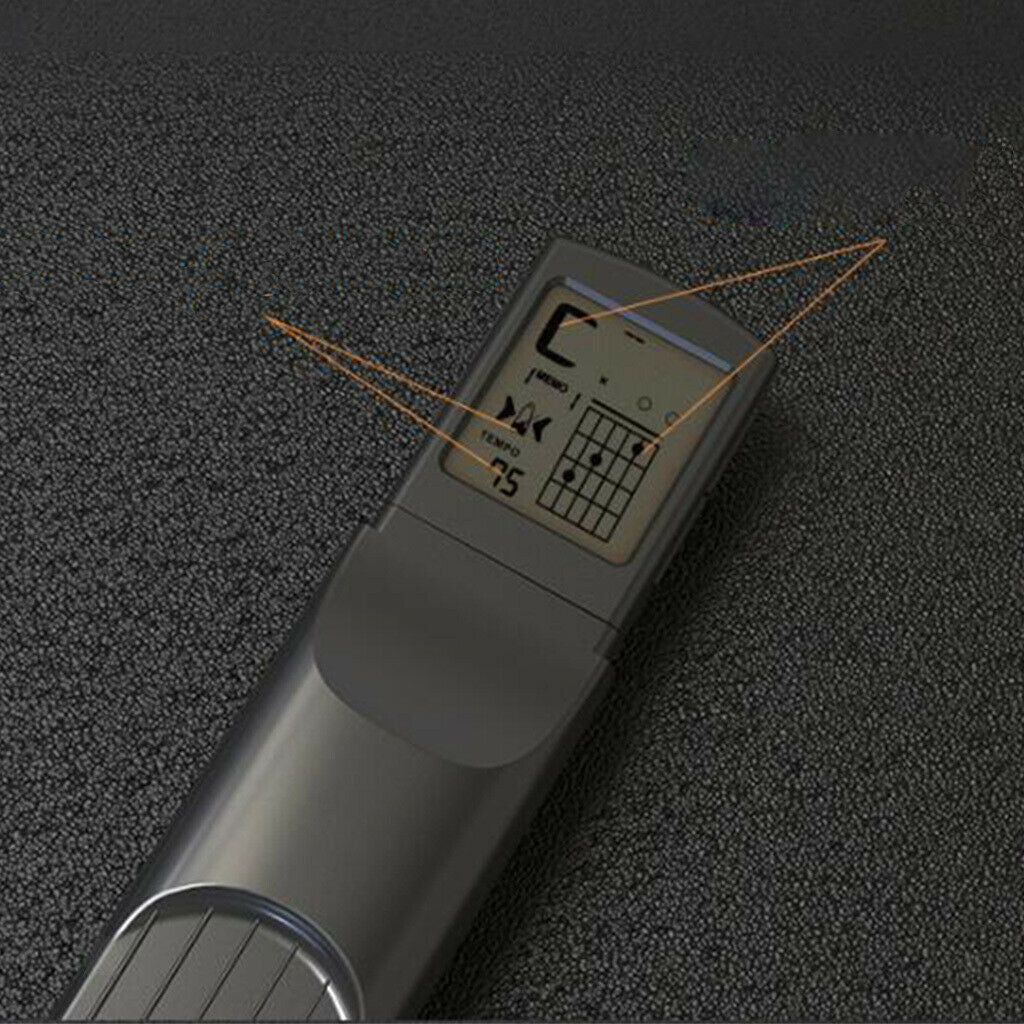 Black Pocket Guitar  Trainer Gadget Practice Tool Musical Instrument