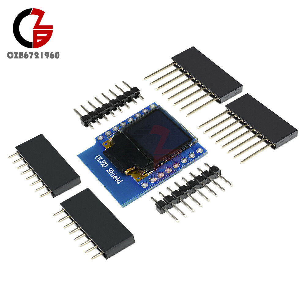 Wemos D1 Mini OLED Display SSD1306 64x48 0.66" Shield f/ ESP8266 Arduino NodeMcu