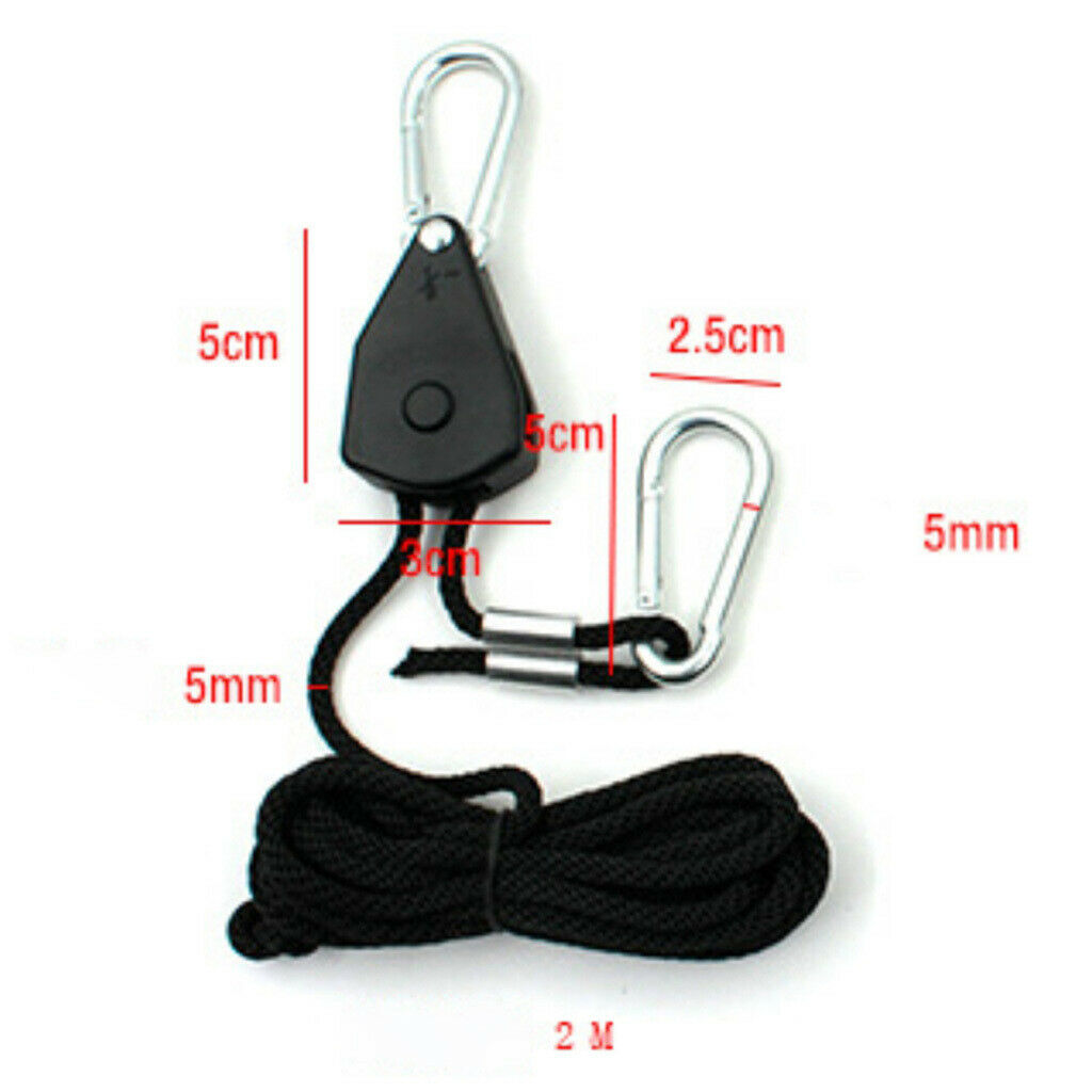 Set of 2 1/8 Inch Rope Ratchet Clip Hanger Metal Tent Canopy Tensioners
