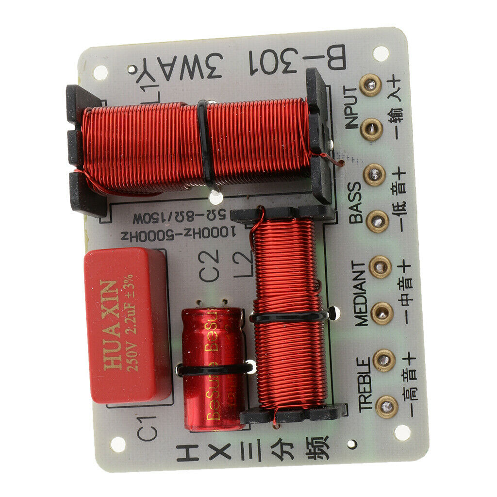 2Pcs 150W 3-Way Speaker Crossover Filters Frequency Divider