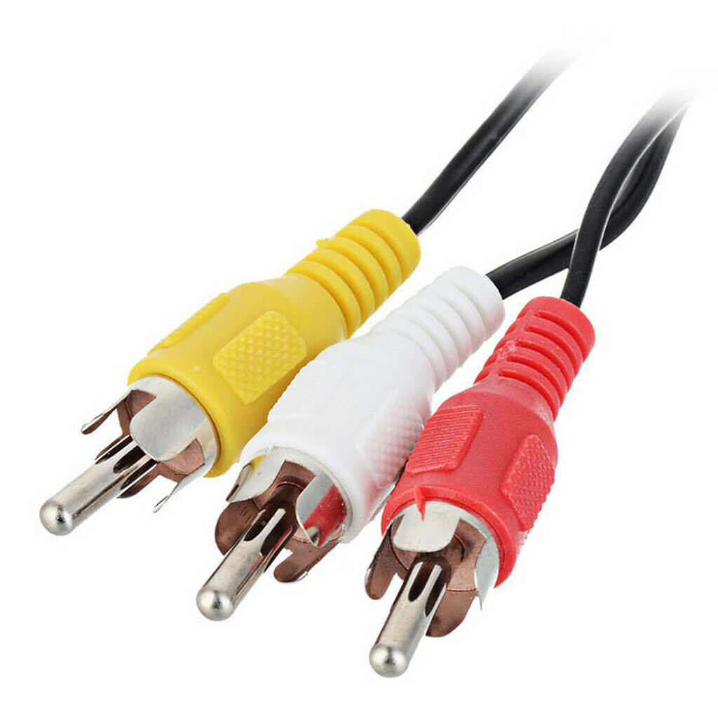 3.5mm 4 Pole Jack Plug to 3 RCA/PHONO Male AV Cable/Lead Car TV Video Camera