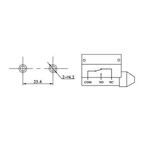 (1)XZ7-166 NO+NC Contact Micro Limit Switch SPDT Spring Rocker Type 10A 250VAC