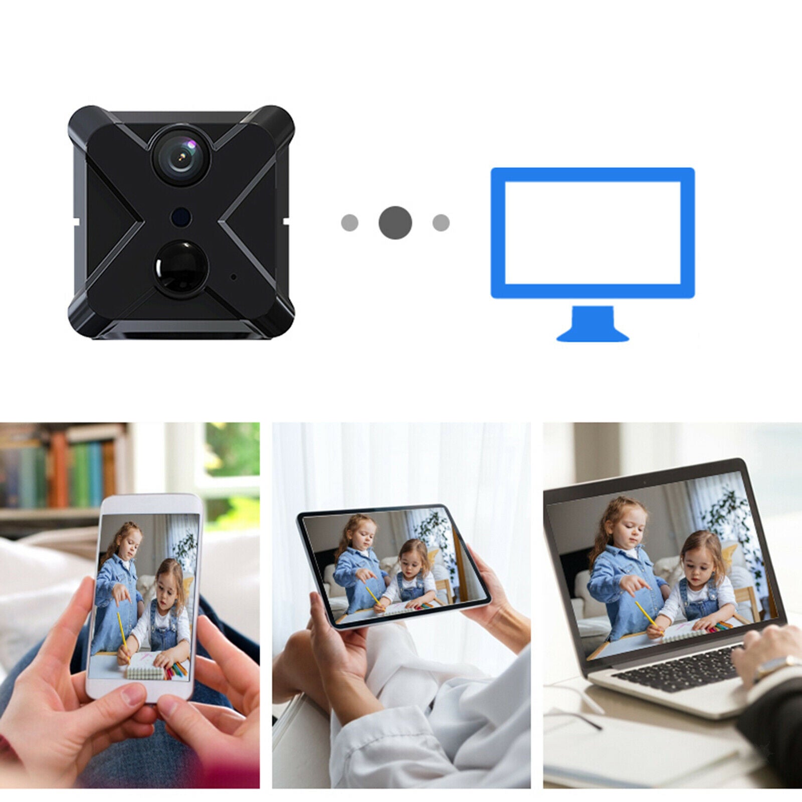 Small HD Wifi Camera Outdoor Night Vision Cam Monitoring Two Way Audio