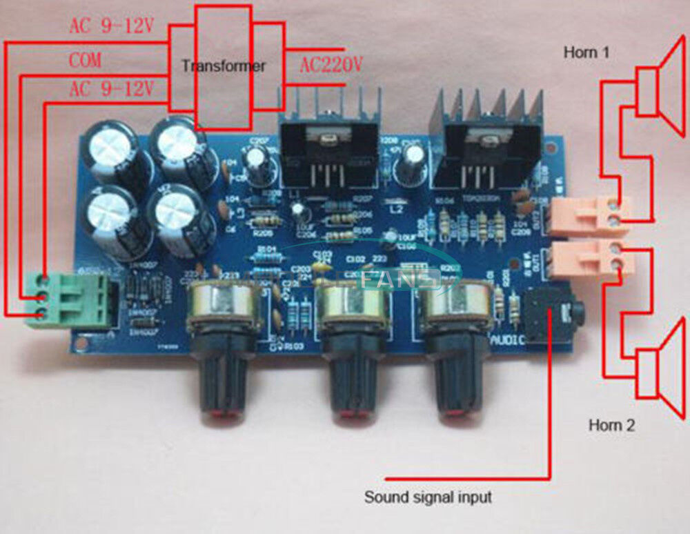 2x18W TDA2030A  DIY Kit 2.0 Double Track Audio Power Amplifier Module Board