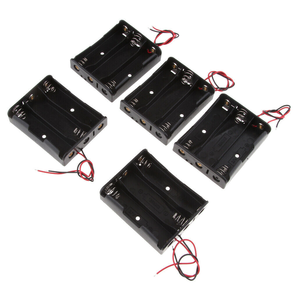 5 Pieces Battery Holder Battery Holder Battery Strip 3 Slot Storage Box