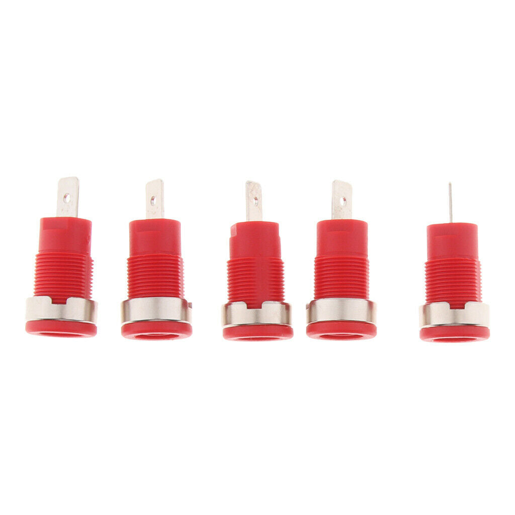 10x Insulated Safety 2 Colors 4mm Banana Female Jack Panel Socket Connector