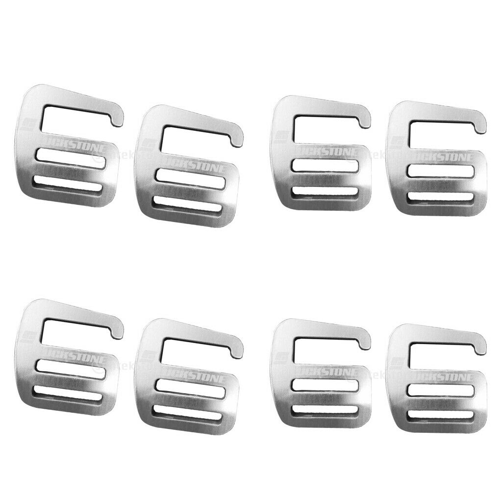 8pcs Molle Backpack Bag Hanging Metal Hook Buckle for 1" Webbing Strap Clip