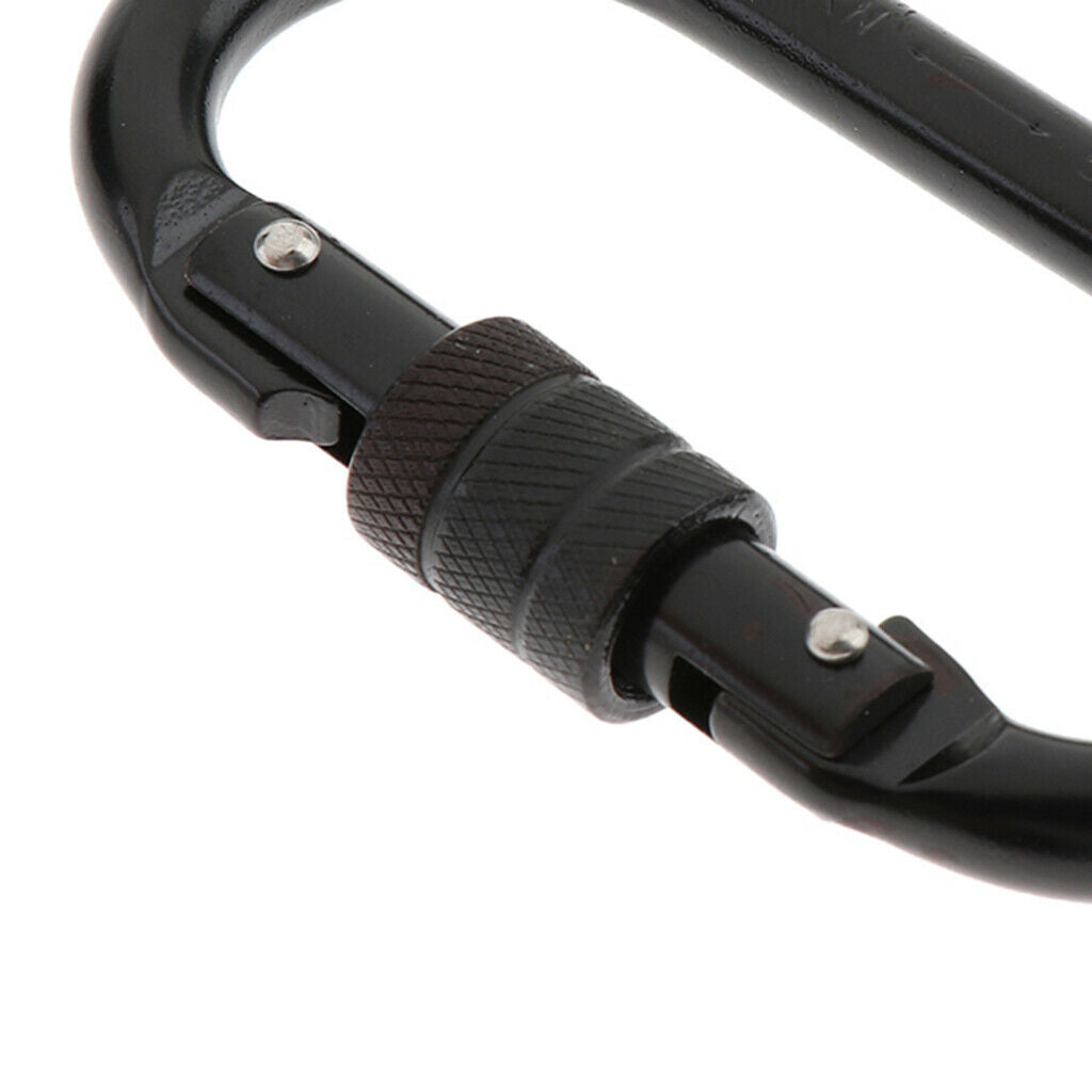 25KN O-Shape Steel Screw Locking Carabiner for Climbing Rappelling Steel