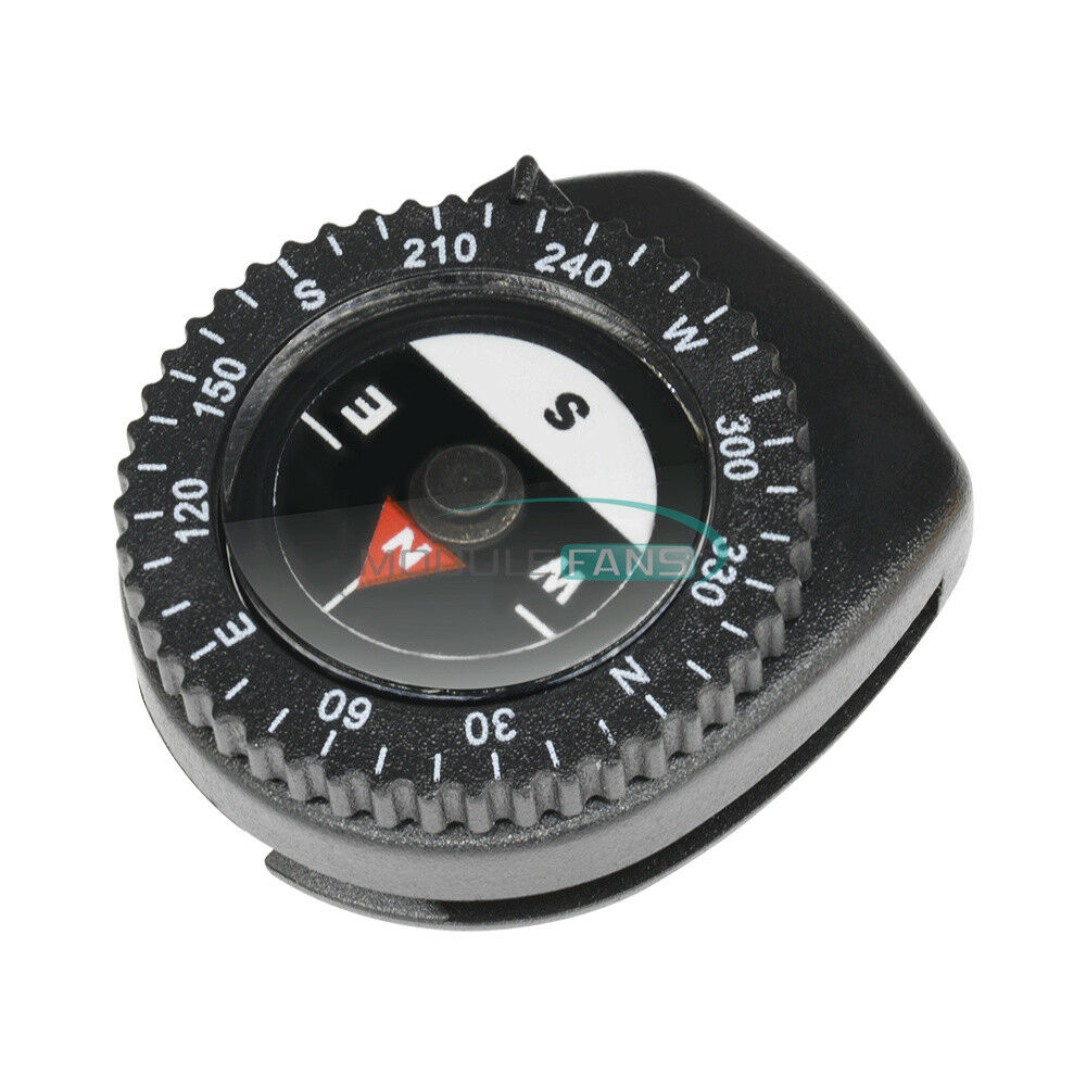 2PCS Liquid-filled Mini Clear Compass w/ Clip Outdoor Molle Backpack Pouches MF