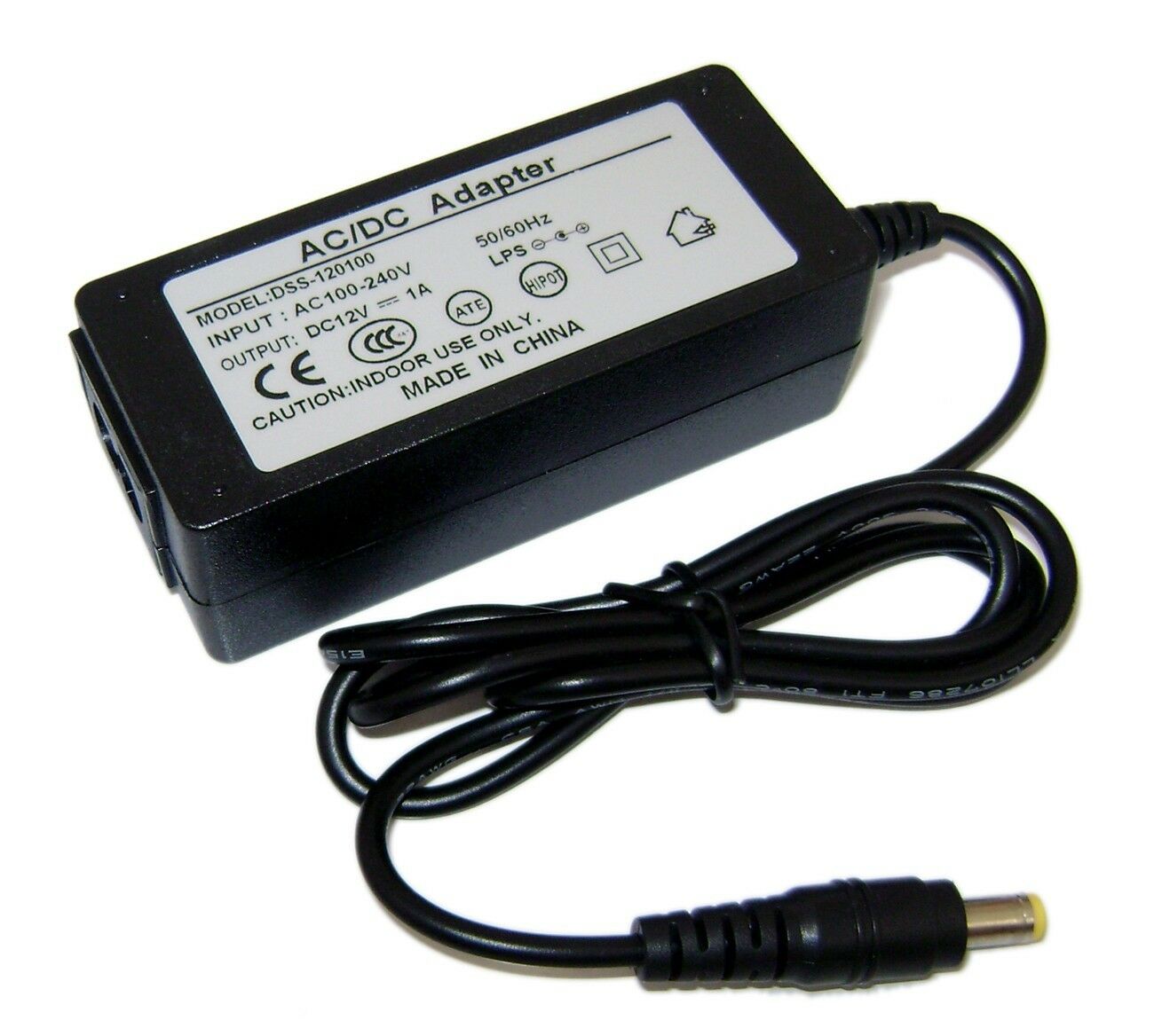 12V Adapter Power Supply DC 1A AC Input 100~240V Europe Input Cable CE Std.EU01