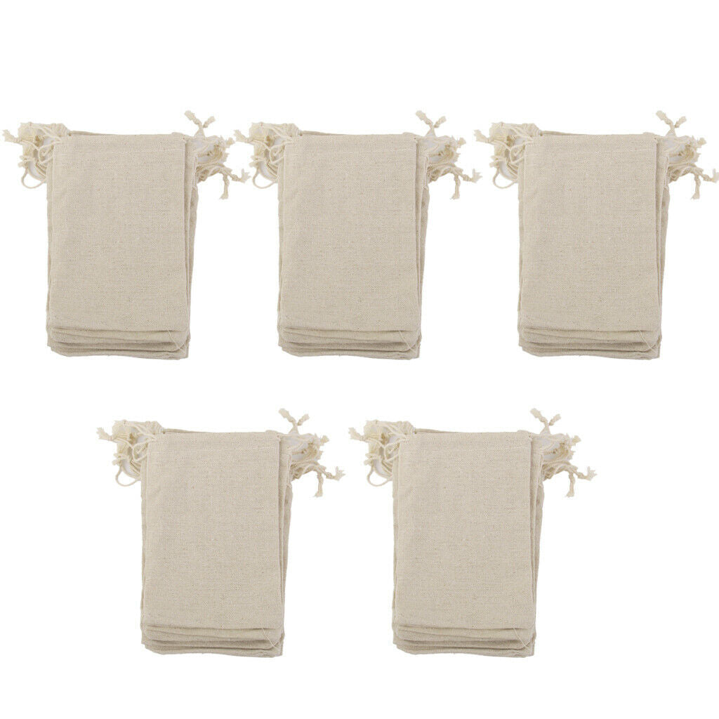 100% Cotton Canvas Drawstring Backpack Gym Sack Pack for Candy, Gift - 20/Pack