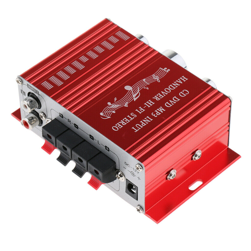 Mini Hifi Stereo Audio Amplifier for Speaker PC TV Cell Phone Car Vehicle .