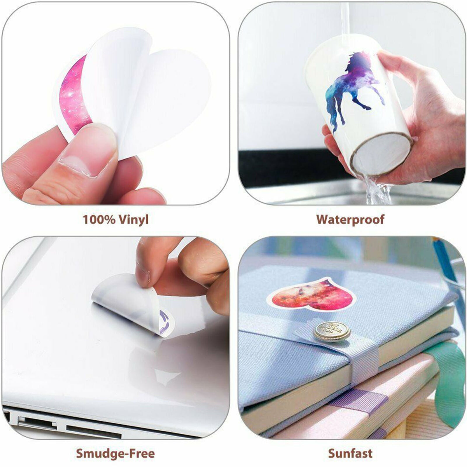 110Pcs Cute Pink Stickers Bomb Waterproof Skateboard Luggage Laptop Vinyl Decals