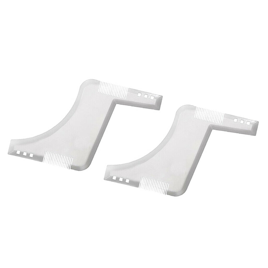 Double-sided Beard Shaping Comb Facial Hair Styling Template Guide Clear