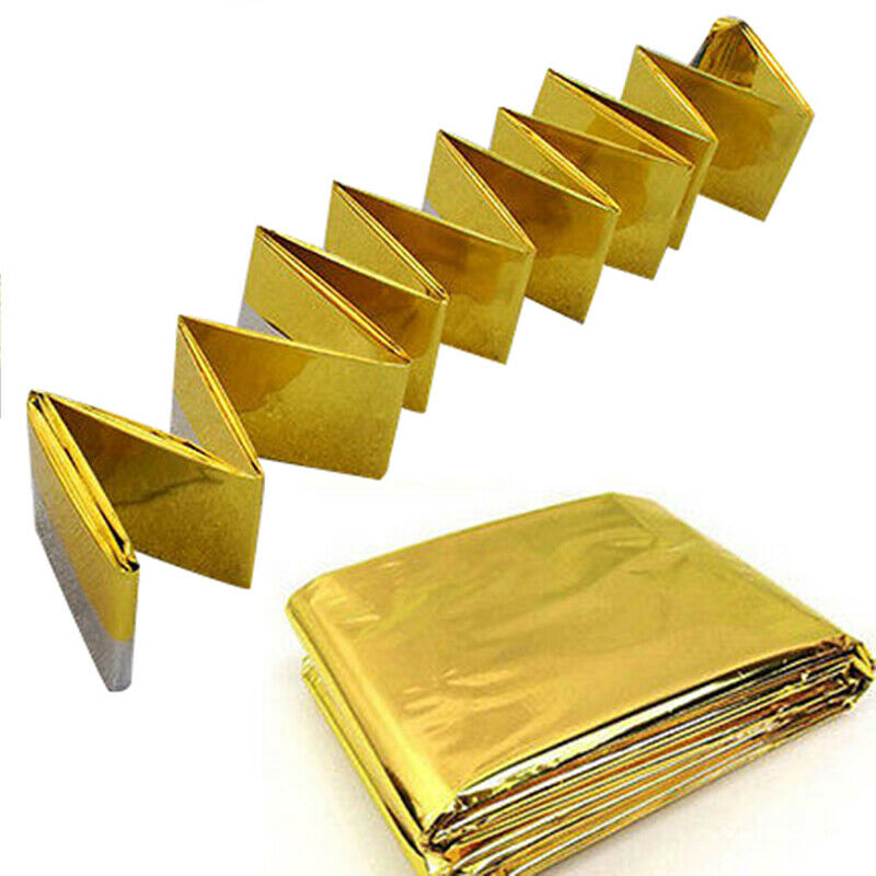 Waterproof Emergency Solar Blanket Safety Survival Insulating Mylar Thermal Heat