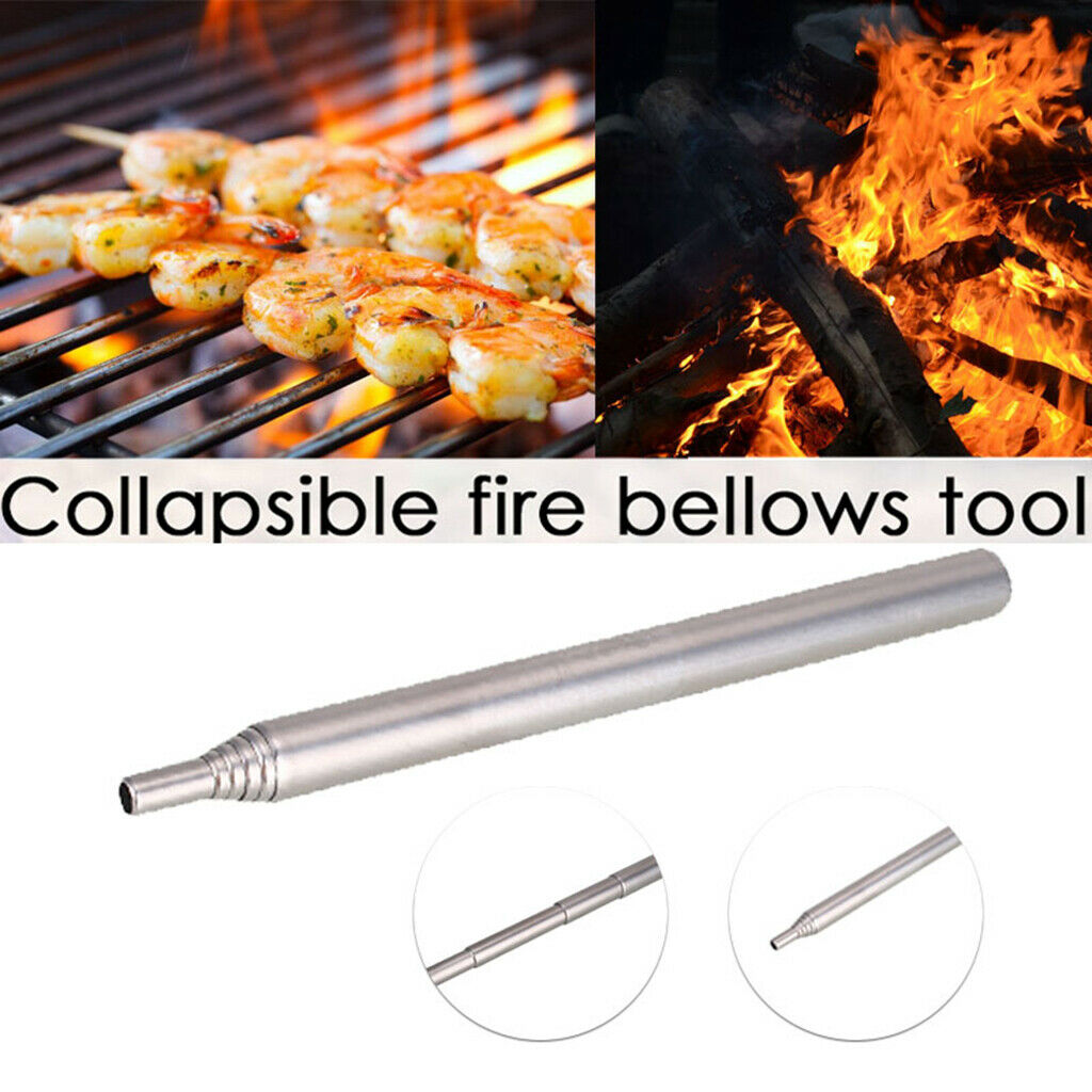 Foldable Telescopic Campfire Fire Blow Tube Air Collapsible Builds Fire Tool