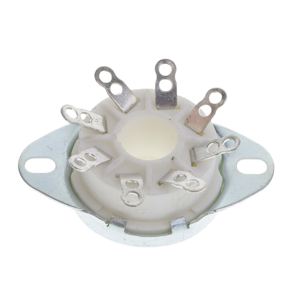 GZC8-Y-6 Ceramic  PCB Mounting Tube Socket For KT88/6550/EL34 6SN7 6N8P