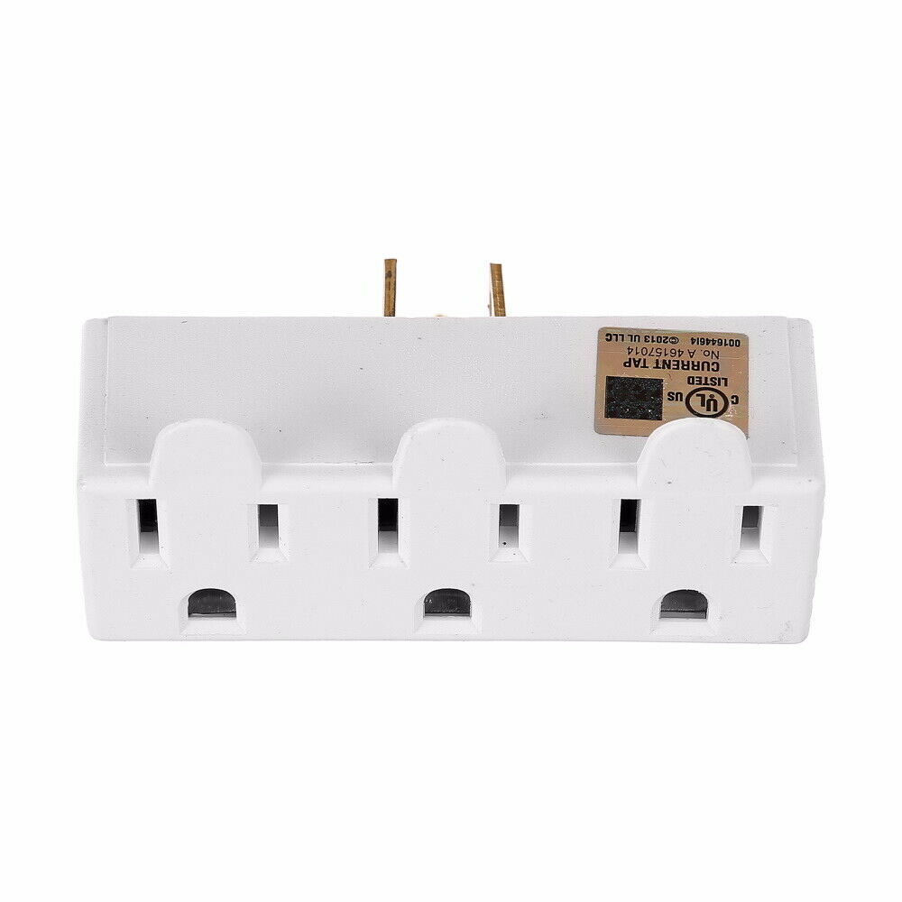 1pcs - COOPER 1147W 15A 125V Three Outlet Tap,Single Receptacle to 3 Outlets