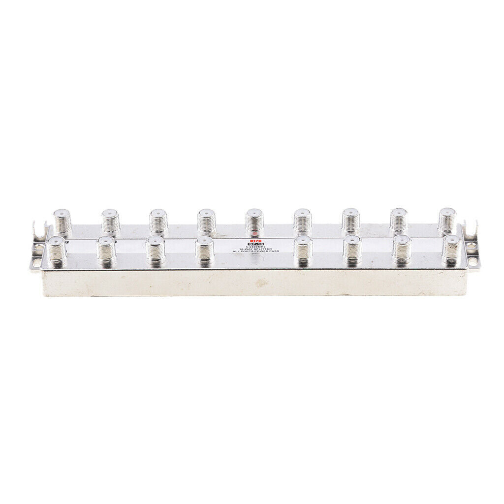 Durable 16-Way Splitter Coaxial Antenna RF Satellite Cable TV Signal
