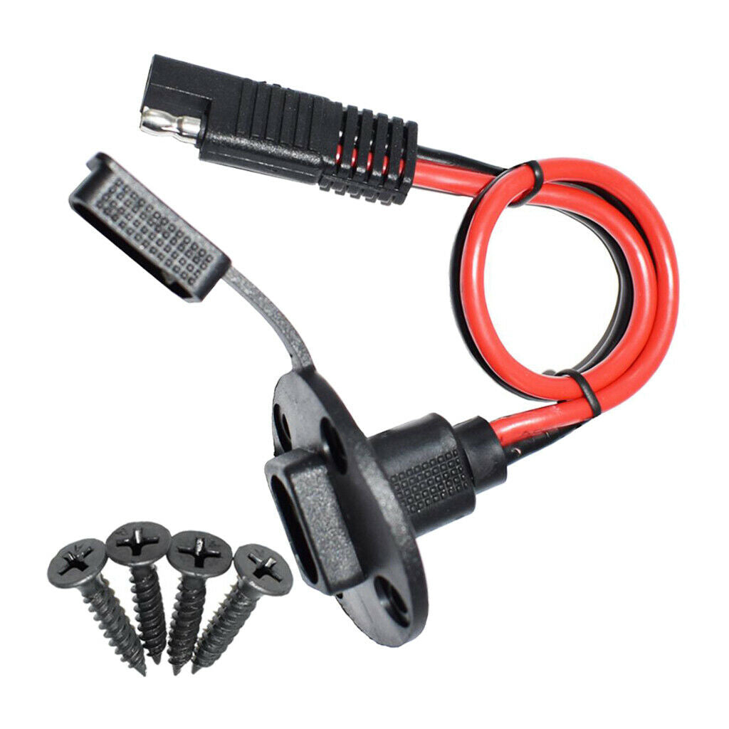 12Awg 30cm Quick Connect SAE to SEA Socket Sidewall Port Cable with 4 Screws