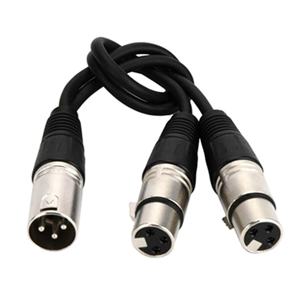 Splitter Cable Female To Dual XLR Male Y 3-Pin Balanced Microphone Line