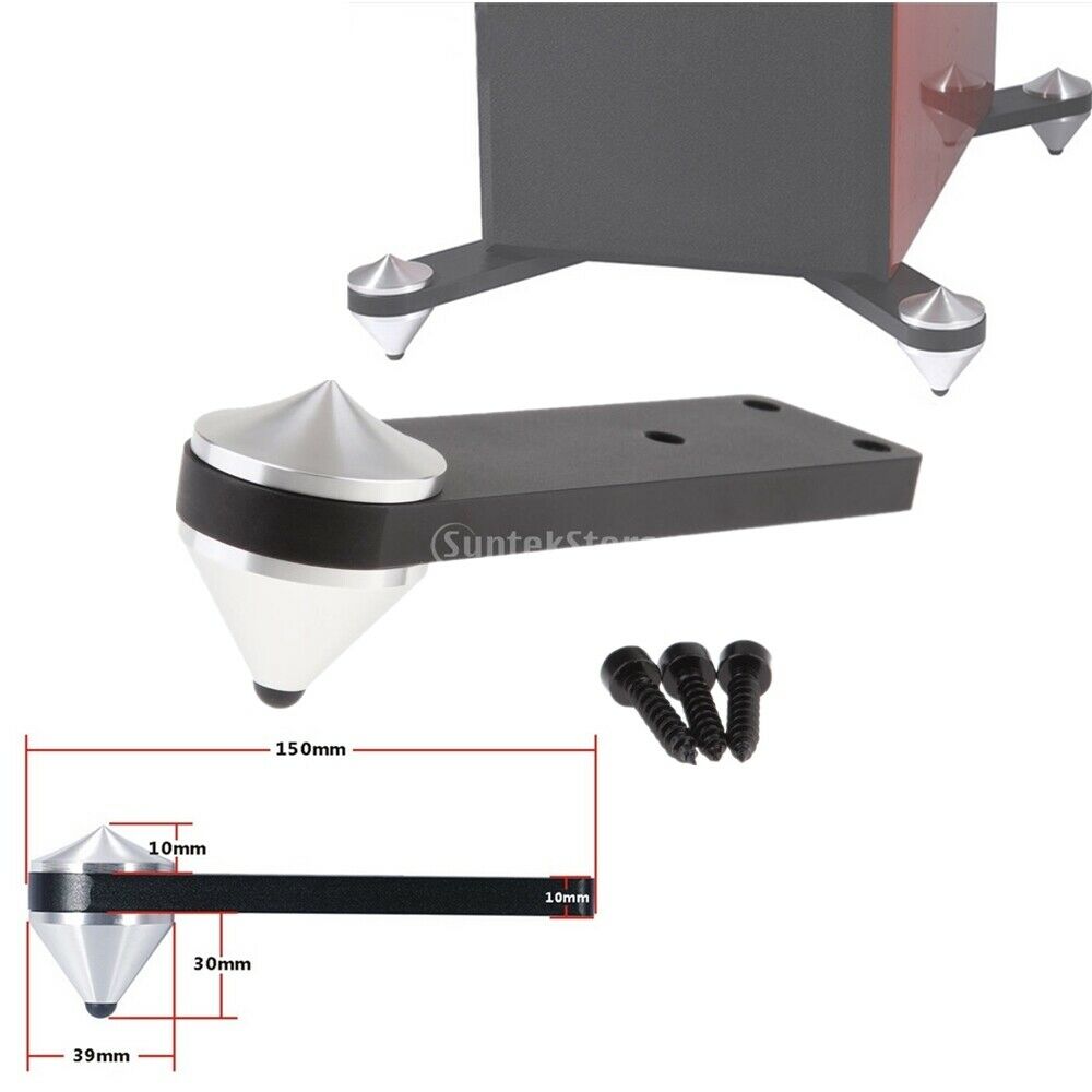 Pure Aluminium Speaker Shock Absorbing Floor DVD Player Spike Feet Nails