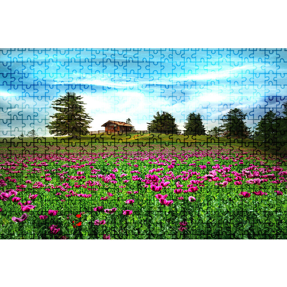 1000 Pieces DIY Paper Jigsaw Puzzle Sea of Flowers Assembling Picture Toys  @