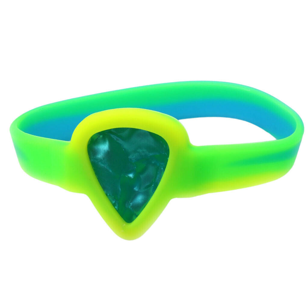 Portable Rubber Picks Bracelet With Guitar Choice For Guitar Parts