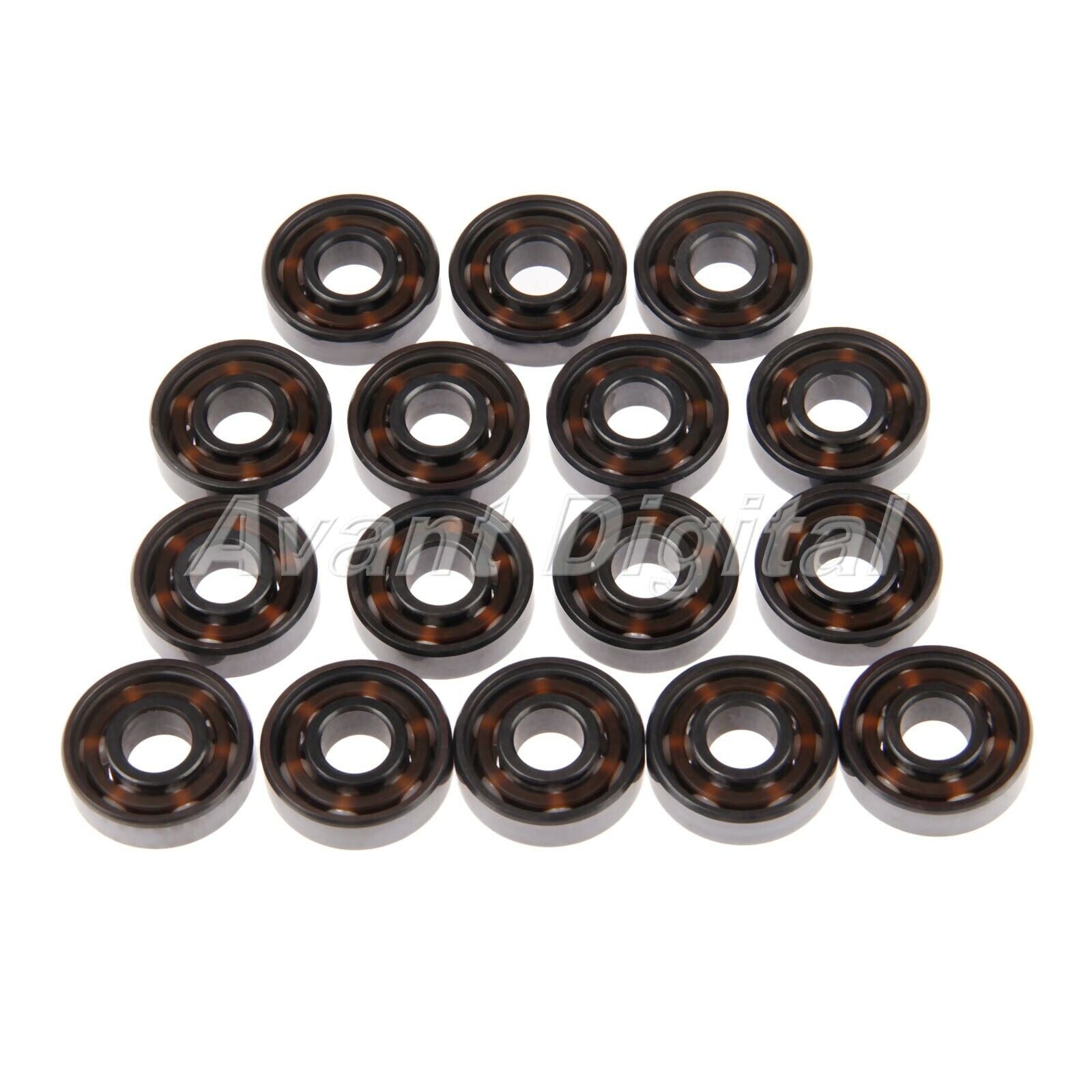 Skate Accessories White Ceramic Ball Inline Skate Bearings Improve Speed 16pcs